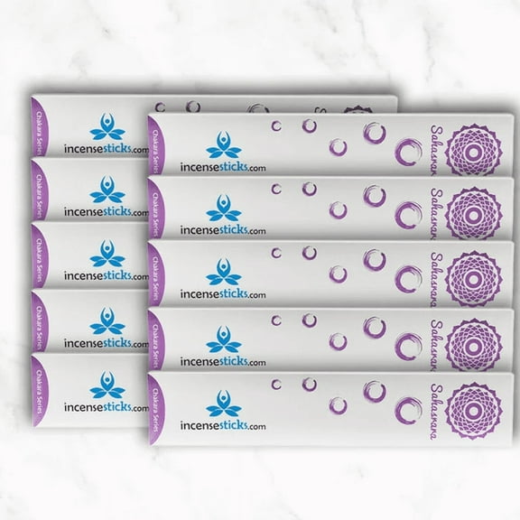Sahasrara Incense 8" 12 Sticks -10 Packs -12 Incense Sticks per Pack|Frankincense-based Concoction