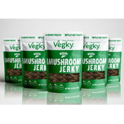 VEGKY Vegan Shiitake Mushroom Jerky WASABI 70 Grams 2.46 oz each 6 PACKS Non-GMO Vegetarian Plant based Protein Plant Based Cruelty Free