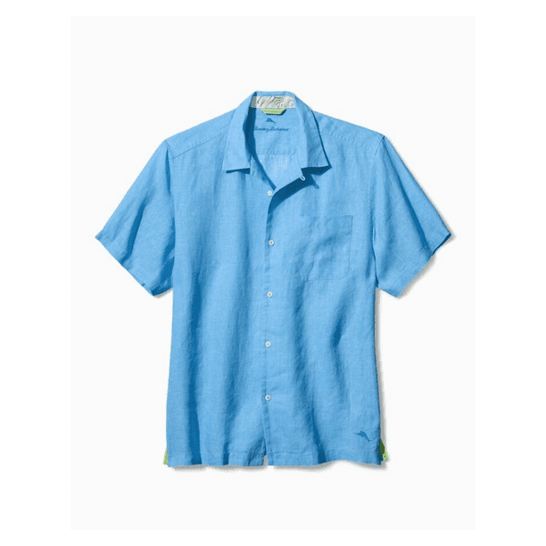 Tommy Bahama ST324636 Sea Glass Camp Shirt Shirt River Blue S - Walmart.com