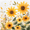 Beige Sunflowers, variant on Yayeee Faucet Mat for Kitchen Sink 14.7" Diatomite Long Splash Guard Pad, Vibrant Flowers