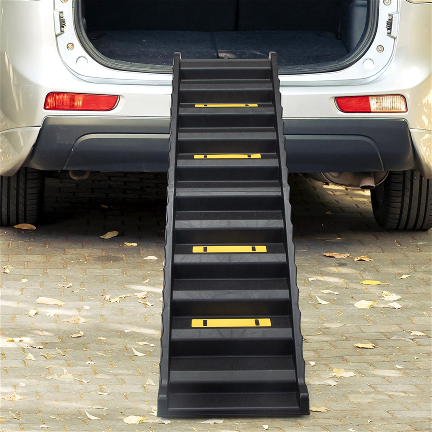 Pefilos 60" Folding Dog Ramp for Large Dogs Portable Pet Ramp for SUVs Trucks Car Ramps Dog Stairs Step Ladder Non-Slip Lightweight, Black Pefilos 60" Folding Dog Ramp for Large Dogs Portable Pet Ramp for SUVs Trucks Car Ramps Dog Stairs Step Ladder Non-Slip Lightweight, Black