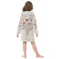 thumbnail image 7 of FORMRS Niños Bathrobe Unisex Hooded Robe Soft Plush Pajamas Sleepwear, Size 2-3T, Red Flower, 7 of 7