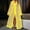 Yellow, variant on Pajama Sets for Women Translucent Solid Color Jumpsuit Charming Mesh Set for Romantic Night