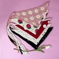 thumbnail image 2 of Banda para el cabello con pañuelo triangular de tulipán europeo y americano, banda para el cabello tejida con correa de punto, turbante elástico, diadema de cereza, 2 of 6