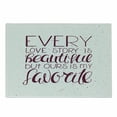 thumbnail image 1 of Romantic Cutting Board, Romance Words Our Story Valentines Day Theme with a Calligraphy, Decorative Tempered Glass Cutting and Serving Board, in 3 Sizes, by Ambesonne, 1 of 2