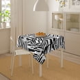 thumbnail image 6 of YFYANG Square Polyester Table Cloth, 54" x 54" Reusable Table Cover Kitchen Dining Room Abstract Vintage Black Leaf Texture Decorative Tablecloths for Tables of 2-4 People, 6 of 8