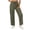 Army Green, variant on Women's Summer Casual Linen Drawstring Waist Pants with Pockets, Solid Color Loose Fit