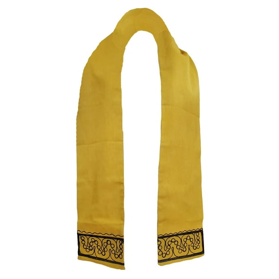 Gold and Black Embroidered Stole / Sash / Scarf