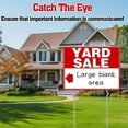 thumbnail image 2 of VEGCOO 5-Pack Yard Sale Signs 13x17 inch with Metal Stakes & 4 Price Stickers - Double-Sided Weatherproof Garage Sale Signs, Directional Arrow Sign, for Farmers Market - Reusable Rigid PP Board, 2 of 7