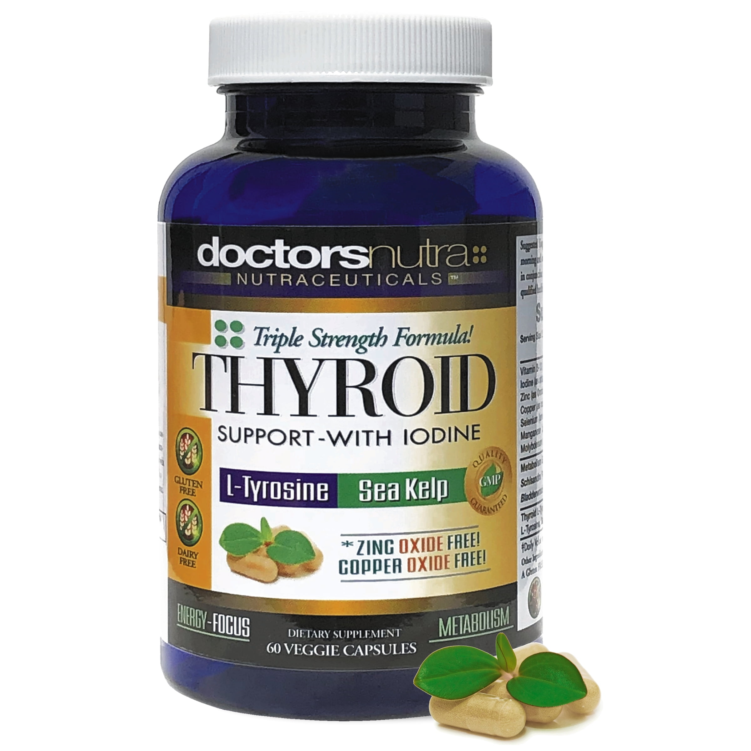 Thyroid Support Advanced Formula with Iodine by Doctors Nutra Zinc