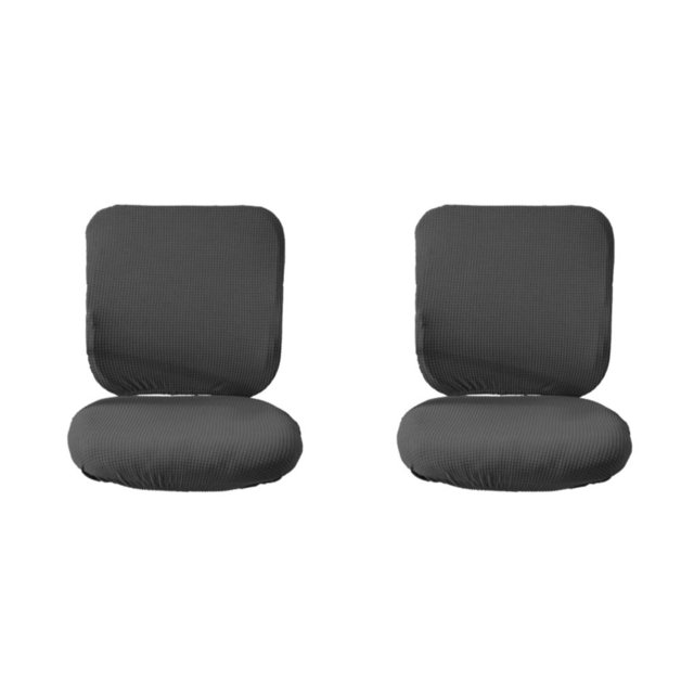 Baohd Computer Chair Cover Swivel Chair Cover Rotating for Chair Dark Gray Backrest + Cushion Cover 2Set