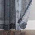thumbnail image 3 of Archaeo Shibori Stripe Linen Blend Curtain, 50"x84", 50"x84", Indigo Blue, 3 of 6