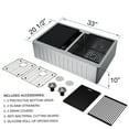 thumbnail image 5 of Oxford 33" L x 20.5" W Double Basin Farmhouse Kitchen Sink With Additional Accessories, 5 of 11