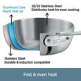 thumbnail image 4 of All-Clad D3 Stainless 3-Ply Bonded Cookware, Fry Pan with Lid, 10 inch, 4 of 13