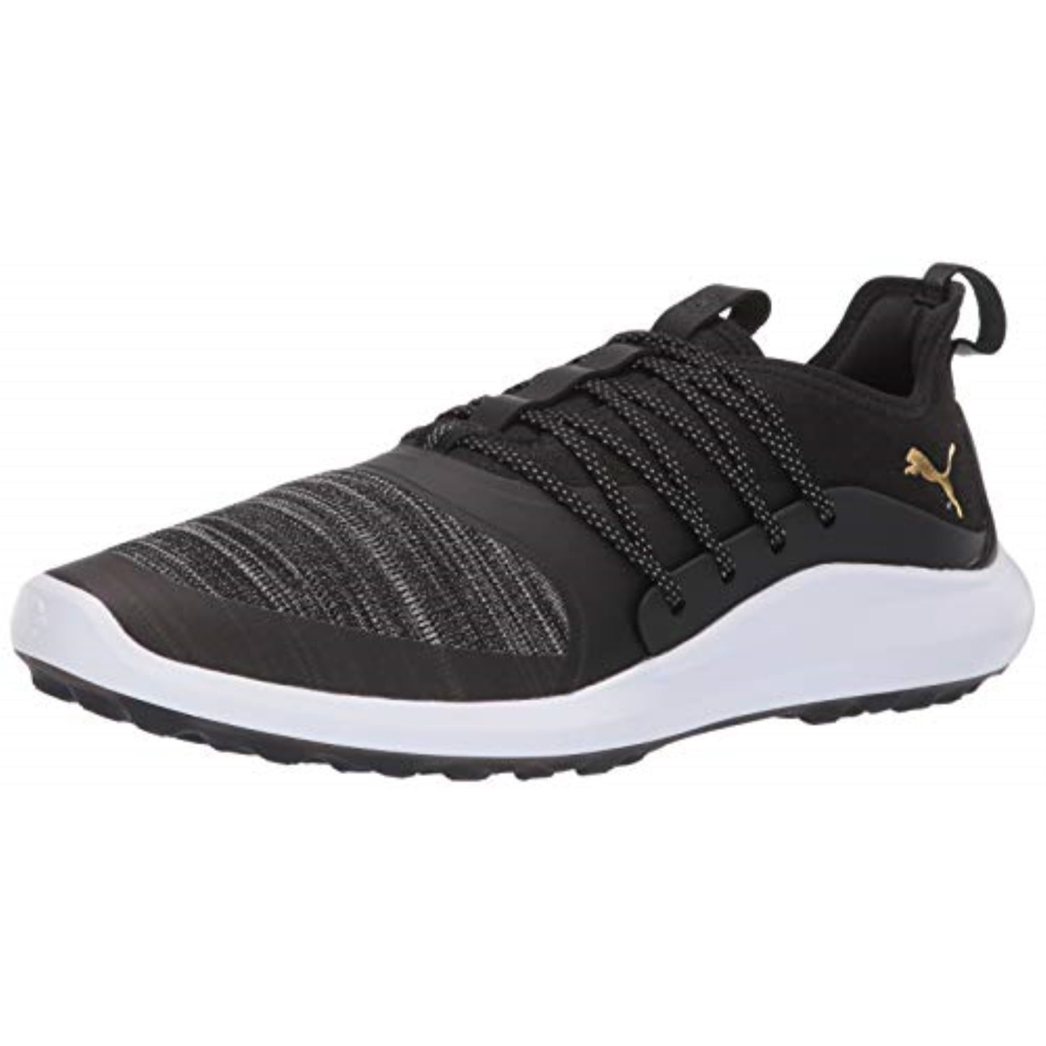 black and gold golf shoes