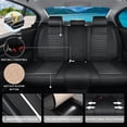 thumbnail image 4 of Car Seat Covers Full Set Fit for Honda Civic 2000-2026, Premium Faux Leather Seat Protectors, Breathable, Waterproof & Anti-Slip Full Wrapping Edge Seat Covers (Black&White, Full Set), 4 of 6