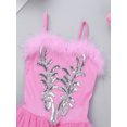 thumbnail image 6 of iiniim Kids Girls Swan Lake Ballet Dance Gymnastics Tutu Dress Sequins Leotard with Gloves and Hair Clip Set, 6 of 7