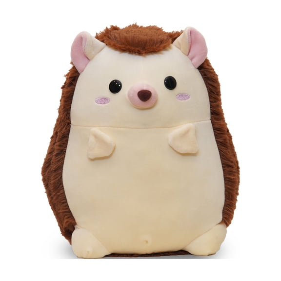 Avocatt Brown Hedgehog Plushie Toy - 10 Inches Stuffed Animal Plush - Plushy and Squishy Hedgehog with Soft Fabric and Stuffing