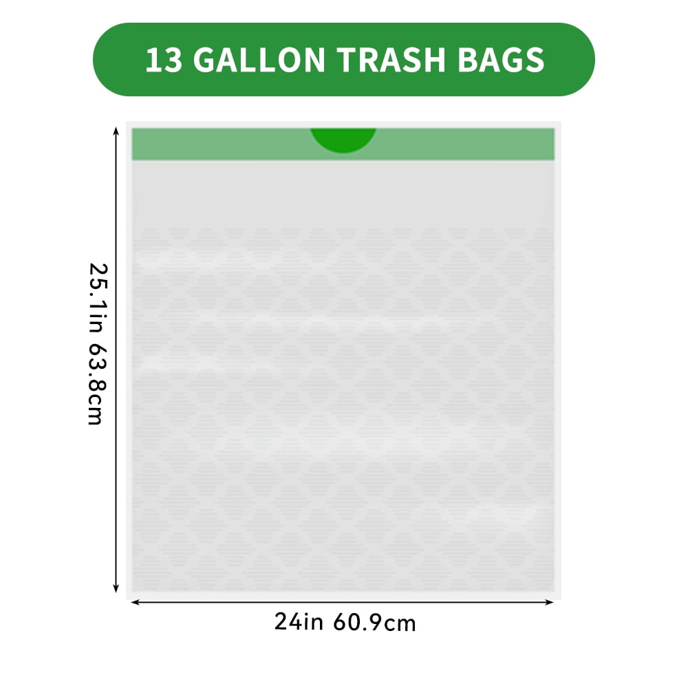 Scotts 13 Gallon Kitchen Trash Bags, Drawstring, White Tall Garbage Bags, Lemon Scented, 130 Count