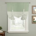 thumbnail image 2 of Sage Green Botanical Balloon Curtains 63 Inch Length for Living Room/Bedroom, Spring Floral Leaf Rod Pocket Privacy Door Curtains Decorative Tie Up Shade for Window 52"x63", 2 of 8