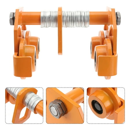 

Heavy Duty Manual 2200LBS Capacity Plain 1 Ton Push Track Roller Trolley Crane Lift Dual Wheels Garage Hoist for Straight Curved I Beam
