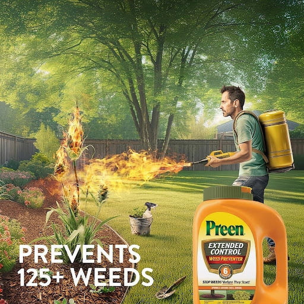 Preen Extended Control Weed Preventer - 4.93 lb. Bottle - Covers 805 sq. ft.