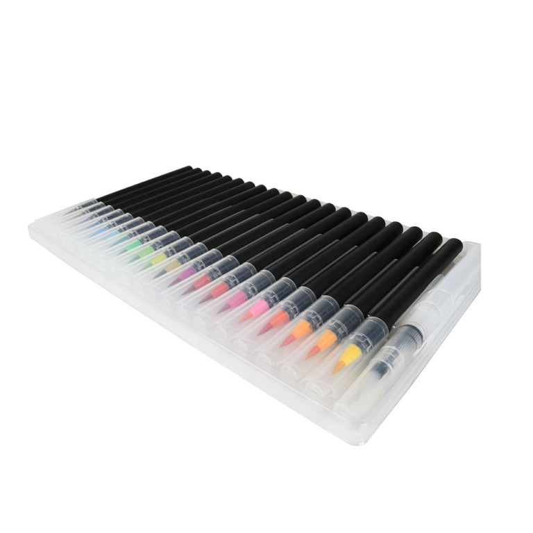 MEEDEN 3 Piece Refillable Water Color Brush Pen Set,Watercolor Paint Pens  for Painting Markers,Watercolor Brushes Professional, Water Color Pen
