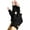 Black, variant on Fingerless Gloves for Women Men, Winter Warm Alpaca Wool Stretch Knit Adult Half Finger Glove for Typing, Driving
