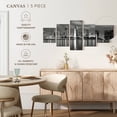 thumbnail image 4 of Elephant Stock Cloudy Day San Diego Wall Art - Horizontal Multi Panel Canvas - Living Room Wall Decor - City Multi Panel - Black And Gray Decor - 29" x 12", 4 of 4