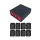 thumbnail image 1 of Caja para baraja de cartas coleccionables con 8 separadores de cartas, juguete multifuncional para coleccionar cartas. negro rojo, 1 of 9