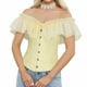 thumbnail image 1 of Corsé vintage con tirantes y estampado de vendaje para mujer, top de poliéster moldeador, 1 of 7