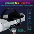 thumbnail image 6 of Head Strap with Battery for Oculus Quest 2, 10000mAh Battery Pack Extend 8H Playtime, Fast Charging VR Power, Adjustable Elite Strap Replacement Accessories for Oculus/Meta Quest 2, 6 of 11