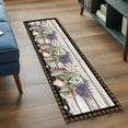 thumbnail image 3 of Spring Floral 2'x6' Runner Rugs for Hallway Kitchen Bedside Non Slip Washable, Pastoral Bottle Flowers Wood Brown Plaid Entryway Rug Runners with Rubber Backing, Long Carpet Runner for Laundry Room, 3 of 8