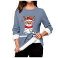 thumbnail image 4 of WEAIXIMIUNG Sweatshirts Courts pour Femmes Grande Taille Pull Thermique à Manches Longues Col Rond avec Poche, 4 of 5