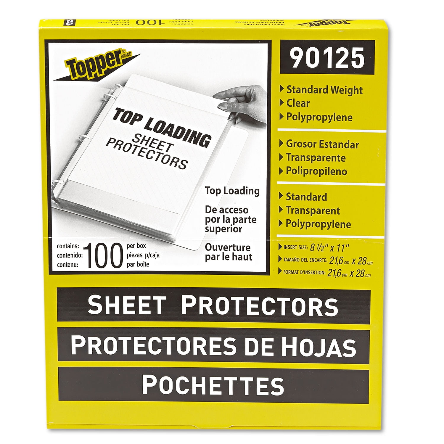 C-Line Top-Load Polypropylene Sheet Protectors, Standard, Letter, Clear,  2, 100/Box (90125)