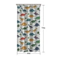 thumbnail image 5 of Colorful Dinosaurs Floral White Pattern Shower Curtain 36"x72" ,Bathroom Decorative Shower Curtains Set with 12 Hooks,Modern Waterproof Washable Shower Curtain, 5 of 6