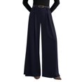 thumbnail image 2 of Womens Spring Wide Leg Trousers Loose Pleated Long Flowy Palazzo Work Pants with Pockets XL, 2 of 10