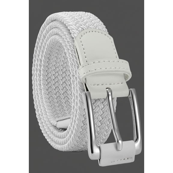 Mens Stretch Belt - 1 3/8" Elastic Braided Golf Belt for Men - Stretchy Web Fit Summer Casual Jeans