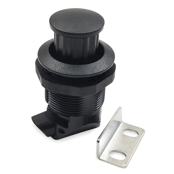 RichLink Embedded Rv Yacht Rotary Push-Type Door Lock Cupboard Chassis Button Lock,Black