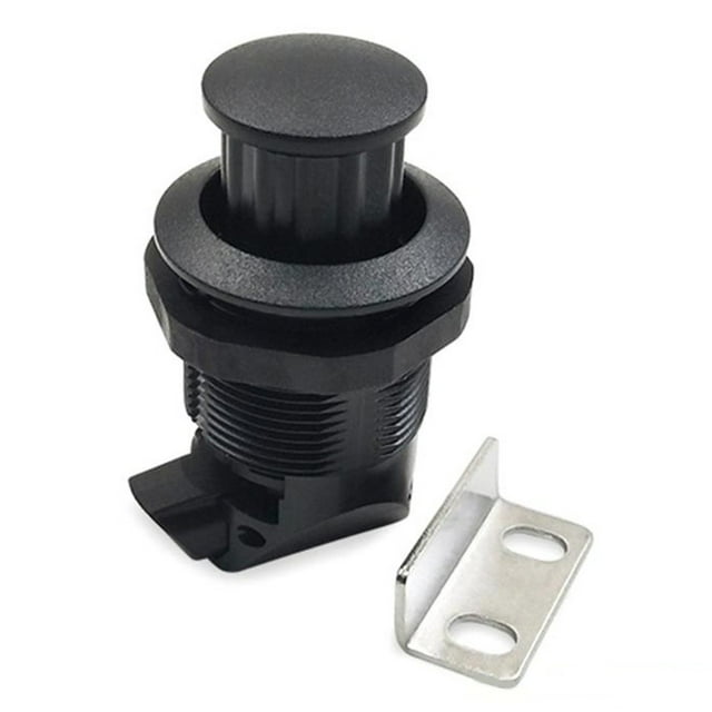 Embedded Rv Yacht Rotary Push-Type Door Lock Cupboard Chassis Button Lock Black