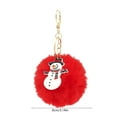 thumbnail image 3 of Hxlamzoo Festive Christmas Fuzzy Pom Keychain Accessories for Car, Handbag, Backpack – Cute Multicolor Polyester Gift, 3 of 6