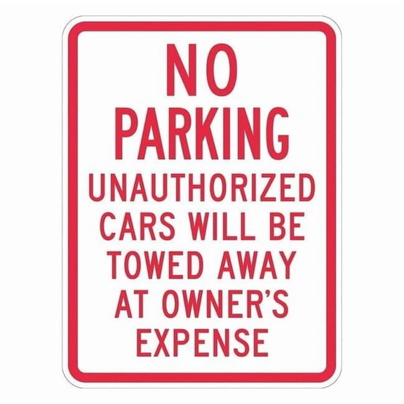 Lyle Tow Zone No Parking Sign,18" x 12, T1-1047-EG_12x18 T1-1047-EG_12x18