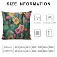 thumbnail image 5 of COMIO  Watercolor Cactus Throw Pillow Cover Green Plants Succulent on Desert Exotic Blossom Cozy Square Cushion Case for Men Women Boys Girls Room Home Decor, 5 of 5