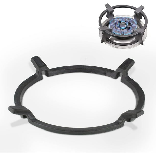 Anillo de soporte para wok, ayuda para encimeras de gas antideslizante de hierro fundido, compatibilidad universal con varios tipos de utensilios de cocina, diseño inteligente para una cocina