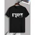 thumbnail image 1 of Camiseta cómoda de cuello redondo - Camiseta informal con estampado creativo HUNT para hombre para actividades al aire libre en verano, 1 of 4