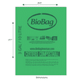 thumbnail image 7 of BioBag Small Compostabe Certified Food Scrap Trash Bags, 3 Gallon, Green, 100 Ct, 7 of 7