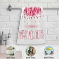 thumbnail image 5 of Watercolor Pink Christmas Tree Hand Towels 2 PCS, Happy New Year Kitchen Towel Ultra Soft and Highly Absorbent,Decorative Fingertip Face Towel for Bathroom Hotel, 28.3"x 14.4", 5 of 6