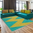 thumbnail image 1 of Casavani Handmade Dining Room Dcor Custom Rug,Blue 7x7 ft, 1 of 6