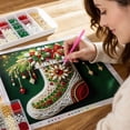 thumbnail image 6 of Christmas Stocking Pearl Diamond Painting Kit, 30×30cm Frameless DIY Bead Art Set, Beginner Friendly Wall Decor Creative Gift for Adults, 6 of 9