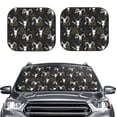 thumbnail image 2 of Windshield Sun Shade, Gothic Style Cool Goat Skull Foldable Car Sun Shade Windshield For Front, 2 Pieces, 2 of 4